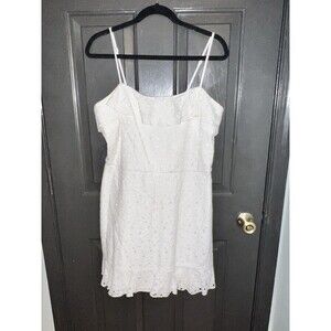 Altar'd State White Lace Eyelet Ruffle Sundress Strap XL Engagement Cottage Core